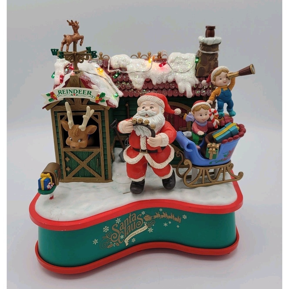 Christmas Traditions Animated Musical Santas North Pole Reindeer Elves WORKS